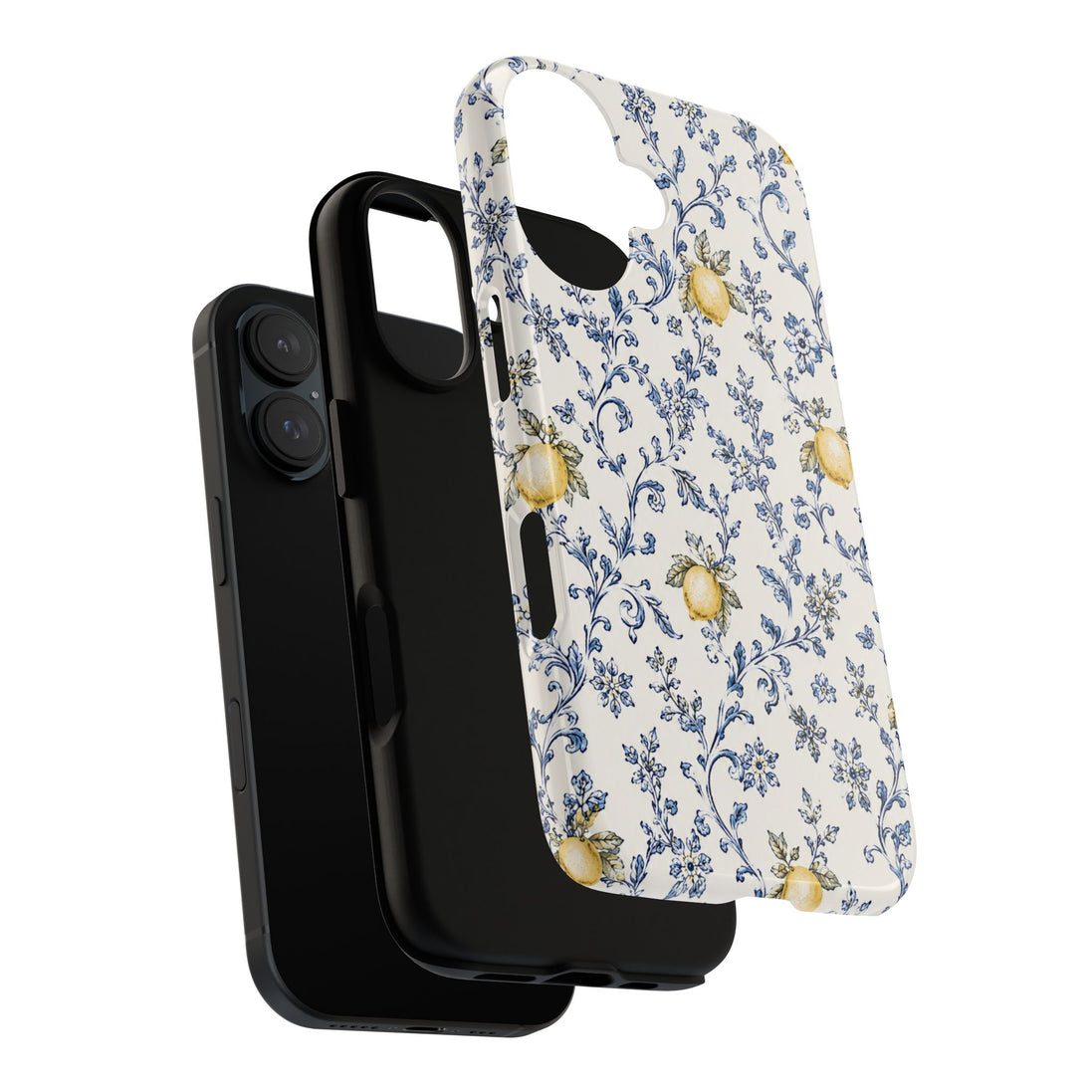 MOUZELLI Tough Phone Case Melon Blue flat lay