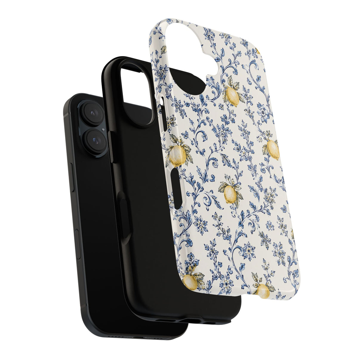 MOUZELLI Tough Phone Case Melon Blue flat lay