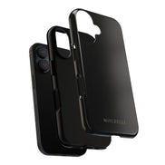 MOUZELLI Tough Phone Case Signature Logo Noir flat lay