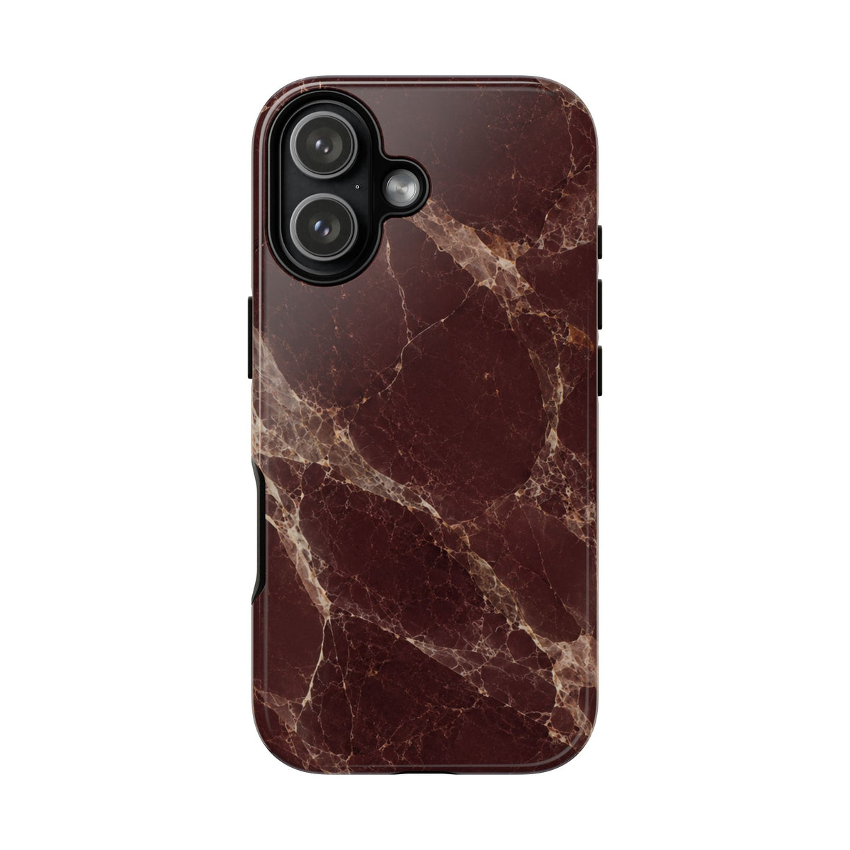 MOUZELLI Tough Phone Case Bordeaux Marble detail texture
