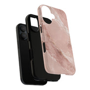 MOUZELLI Tough Phone Case Rose Marble flat lay