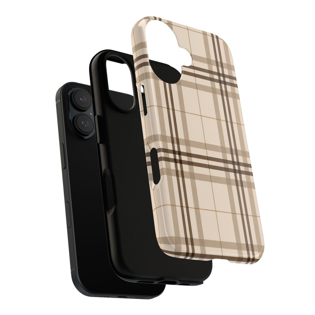 MOUZELLI Tough Phone Case Square Brown flat lay