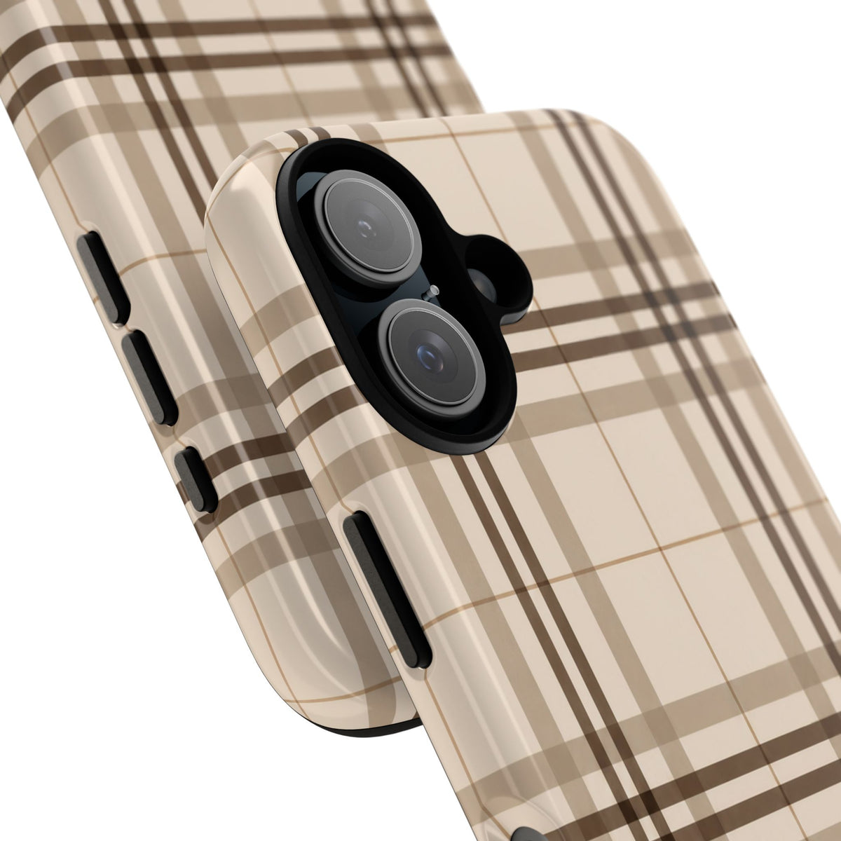 MOUZELLI Tough Phone Case Square Brown back view