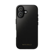 MOUZELLI Tough Phone Case Signature Logo Noir detail texture