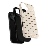 MOUZELLI Tough Phone Case Signature Dachshund Love flat lay