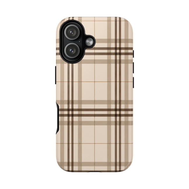 MOUZELLI Tough Phone Case Square Brown detail texture