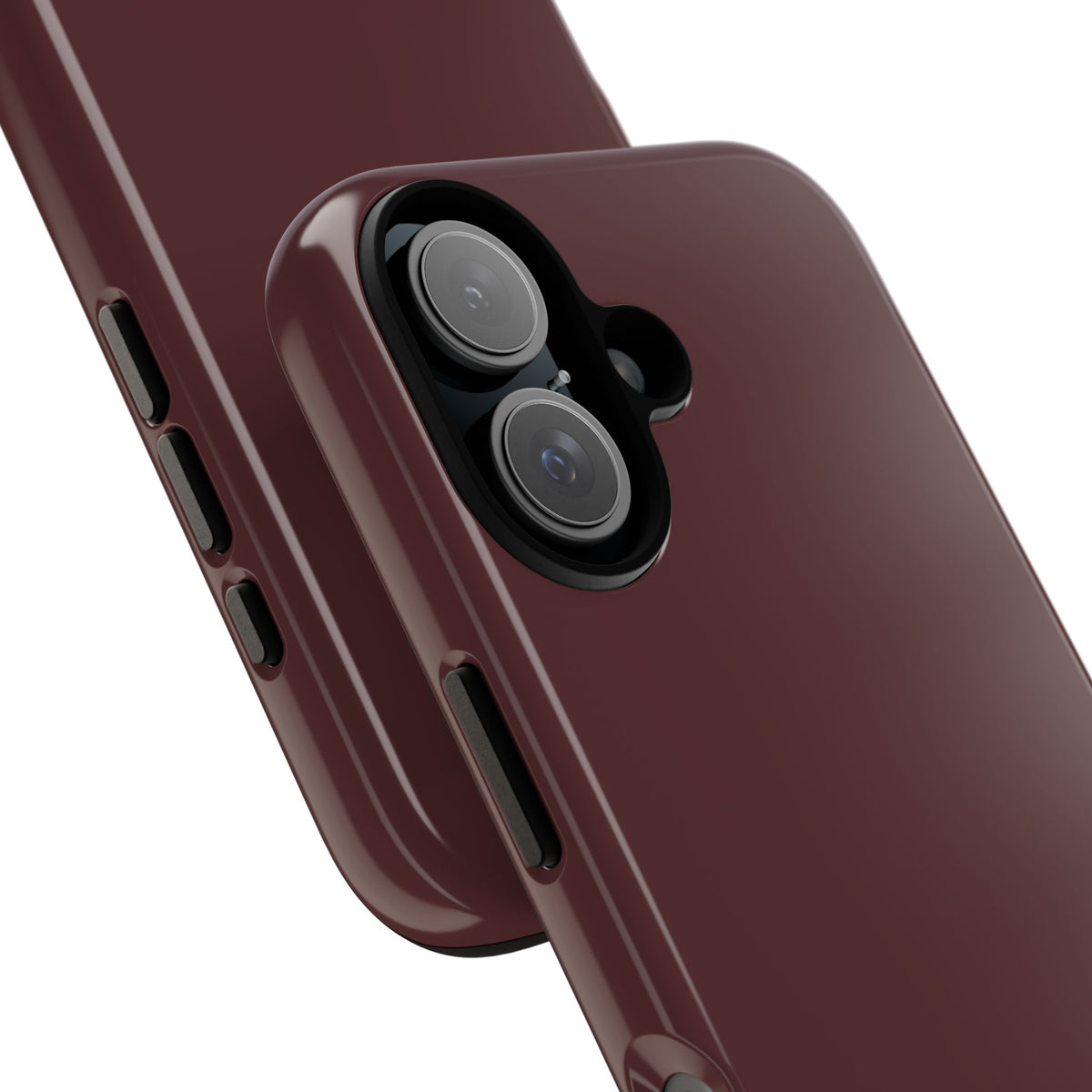 MOUZELLI Tough Phone Case Bordeaux flat lay