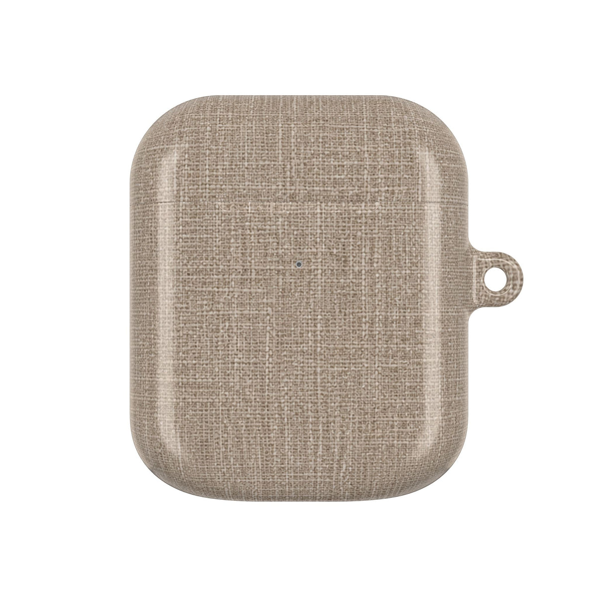 MOUZELLI Linen AirPods Case Taupe detail texture