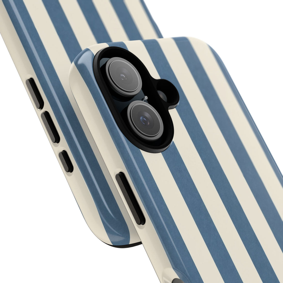MOUZELLI Tough Phone Case Blue Stripe back view