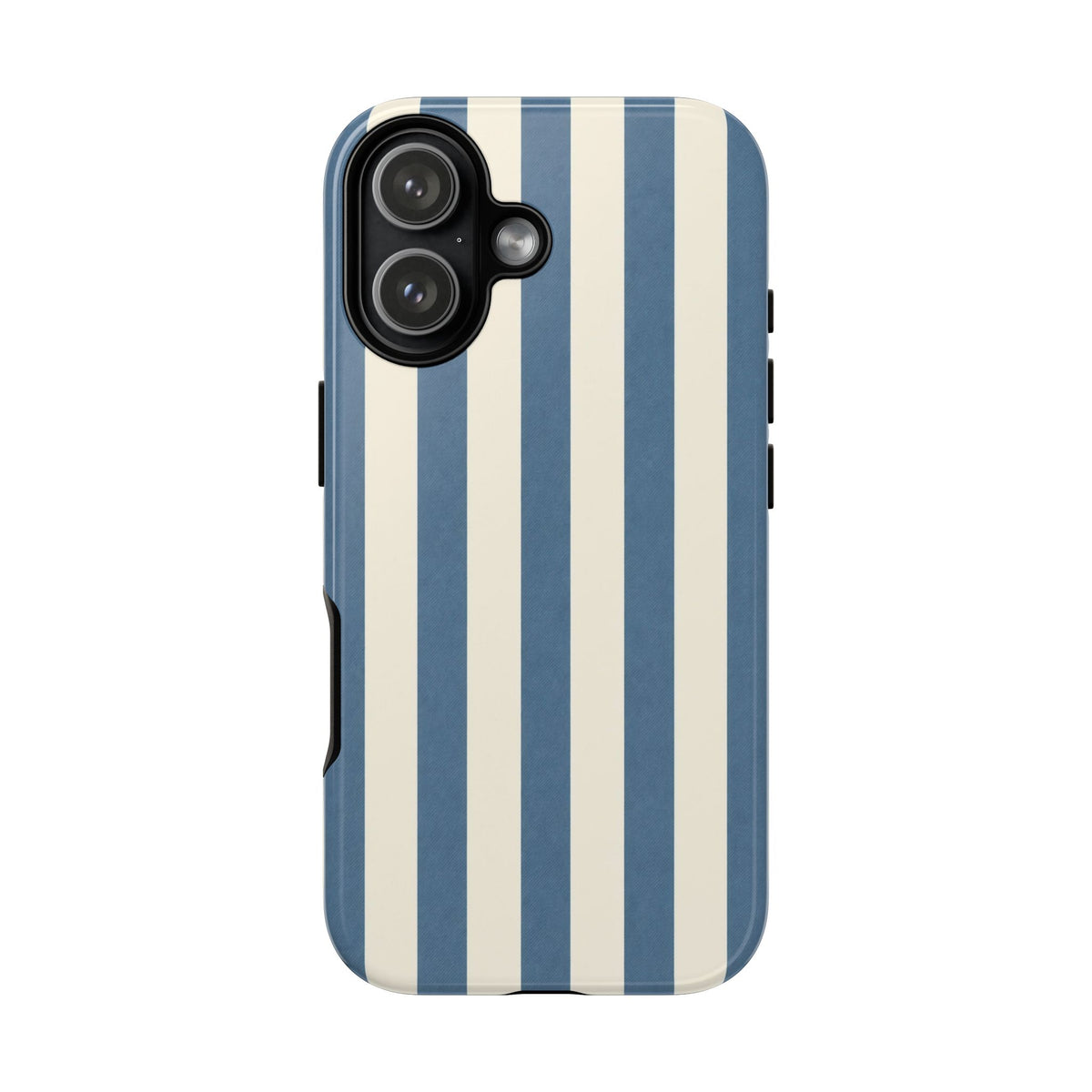 MOUZELLI Tough Phone Case Blue Stripe detail texture