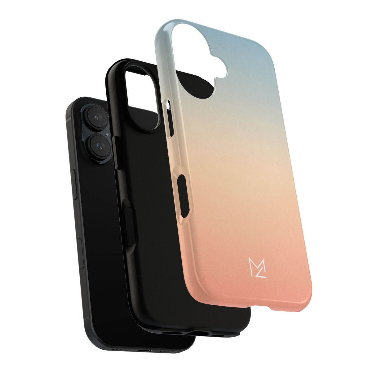 MOUZELLI Tough Phone Case Logo Vintage Glow flat lay