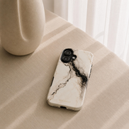 MOUZELLI Tough Phone Case Signature Black Beige Marble lifestyle mockup