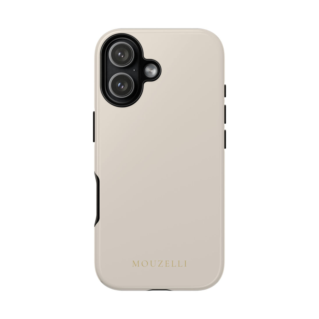 MOUZELLI Tough Phone Case Signature Beige back view