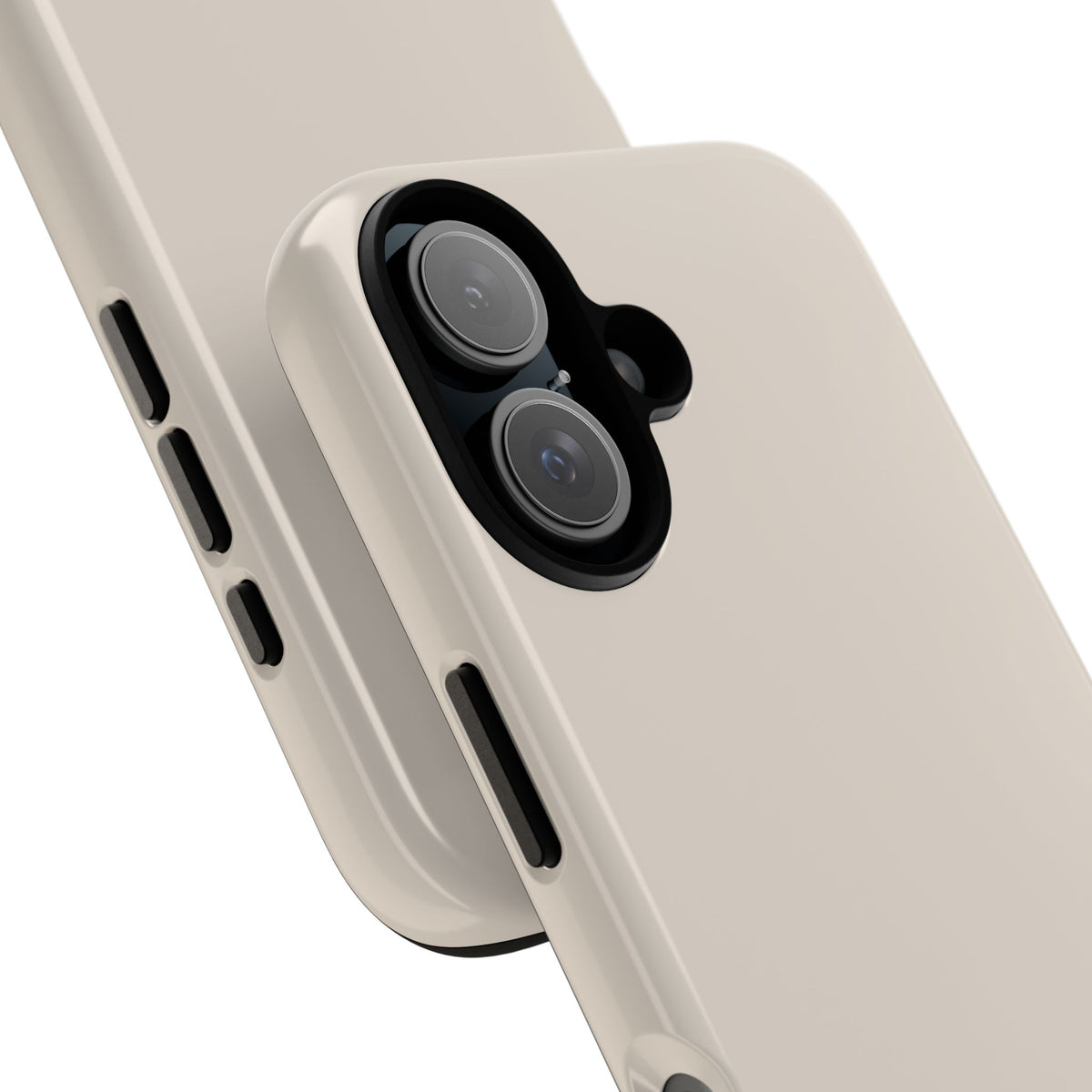 MOUZELLI Tough Phone Case Logo Beige back view