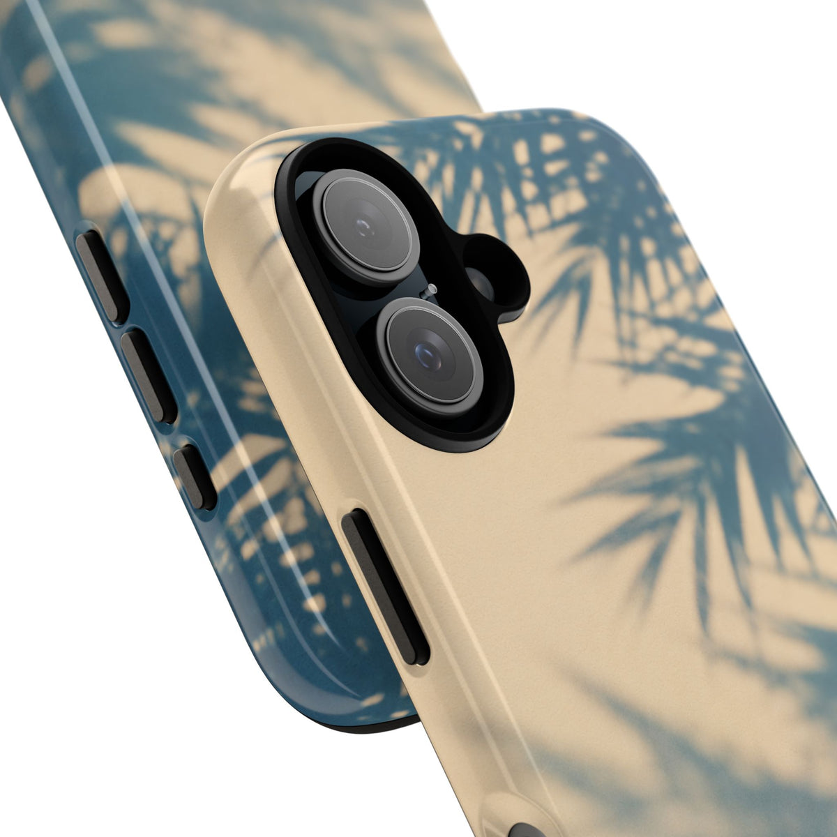 MOUZELLI Tough Phone Case Logo Vintage Palm Leaves back view