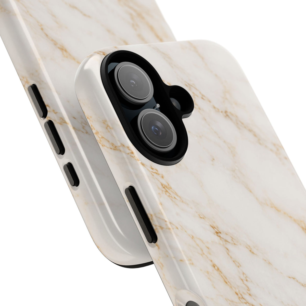 MOUZELLI Tough Phone Case Marble White back view