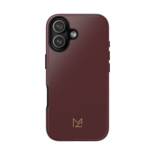 MOUZELLI Tough Phone Case Bordeaux back view