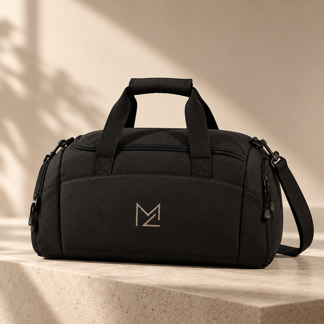 Embroidered Gym Bag Minimalist Duffle Unisex