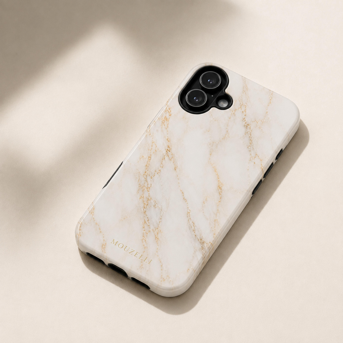 MOUZELLI Tough Phone Case Marble White lifestyle mockup