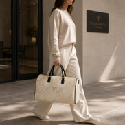 Weekender Bag Marble Print Faux Leather - Unisex